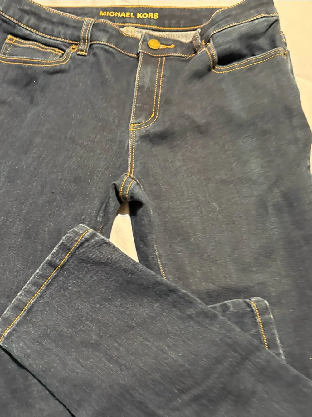 Michael Kors Men's Navy Slim Jeans with Contrast Stitching